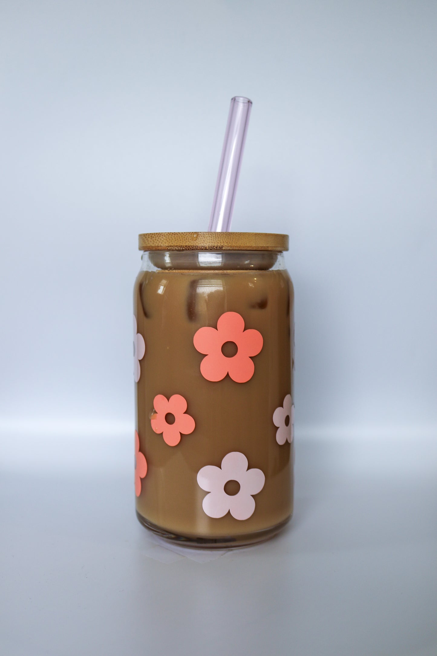 Retro Daisy Glass Can