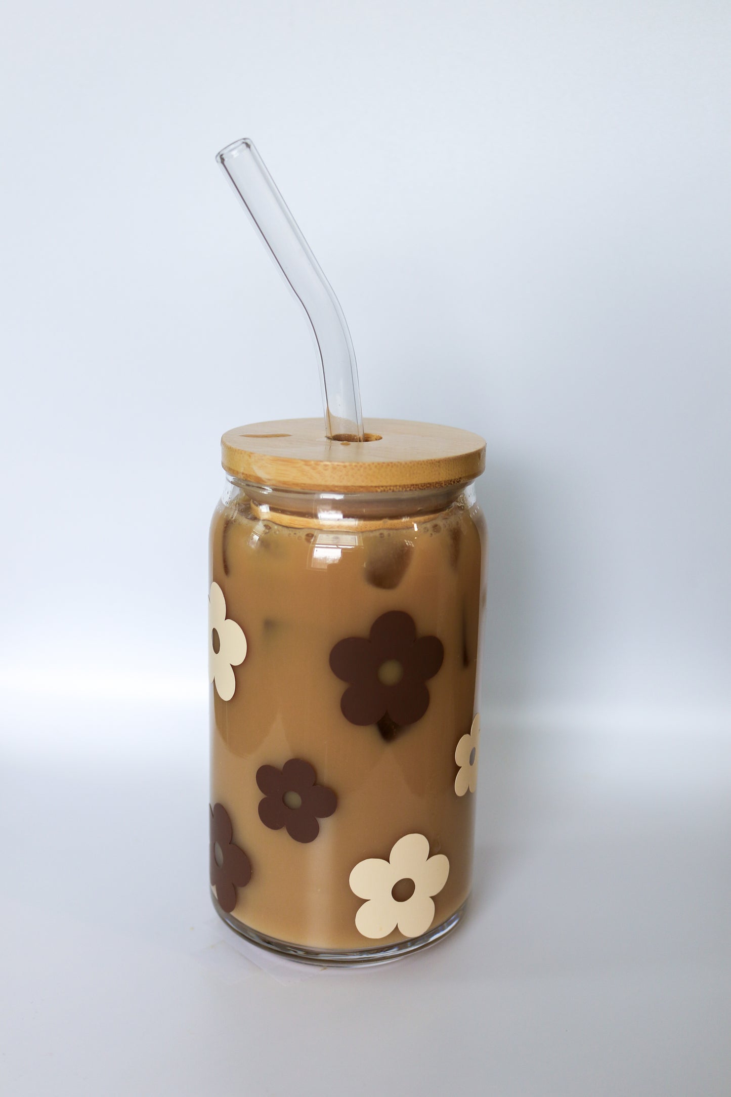 Coffee Daisy Glass Can