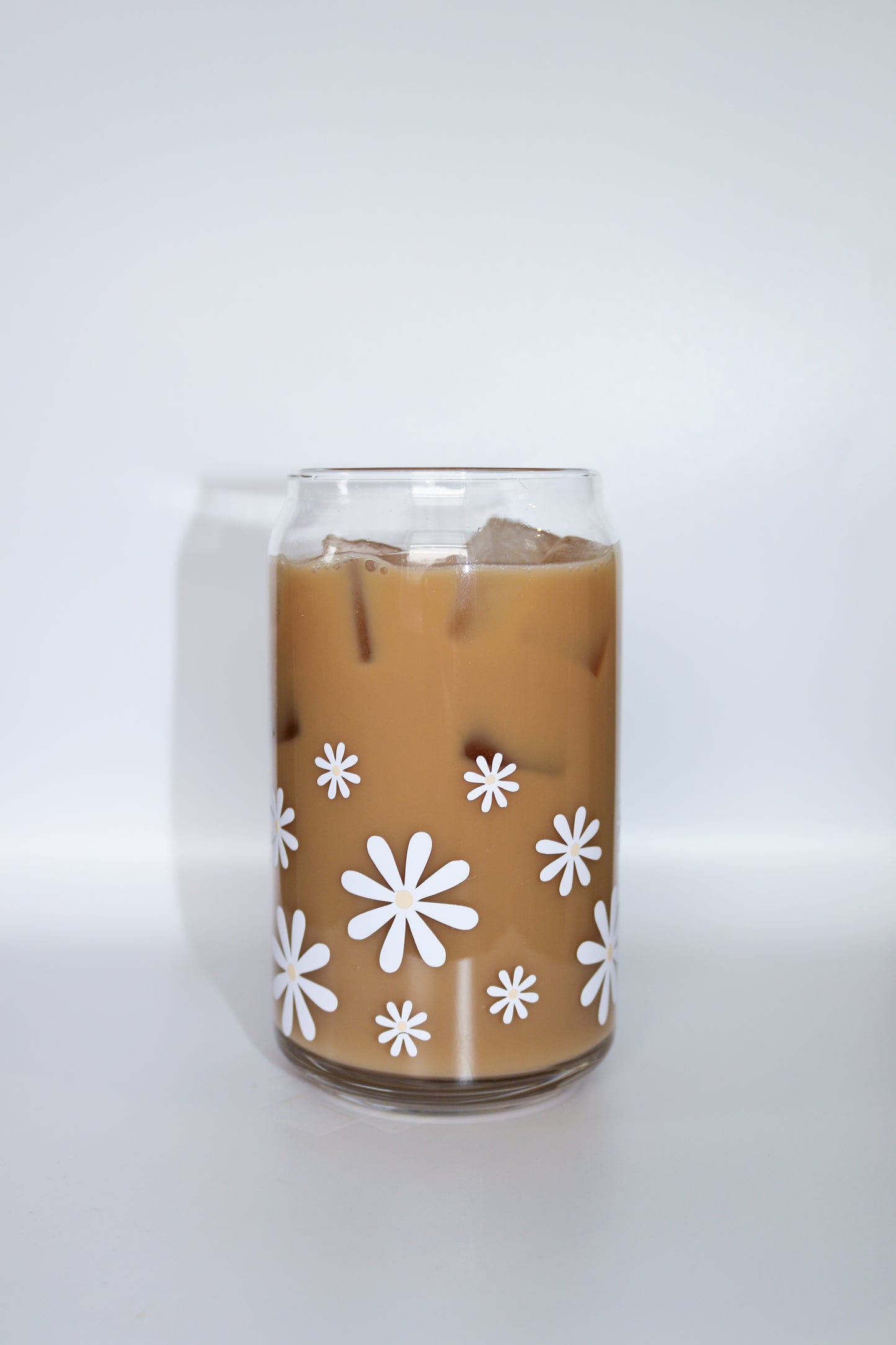 Spring Daisy Glass Can