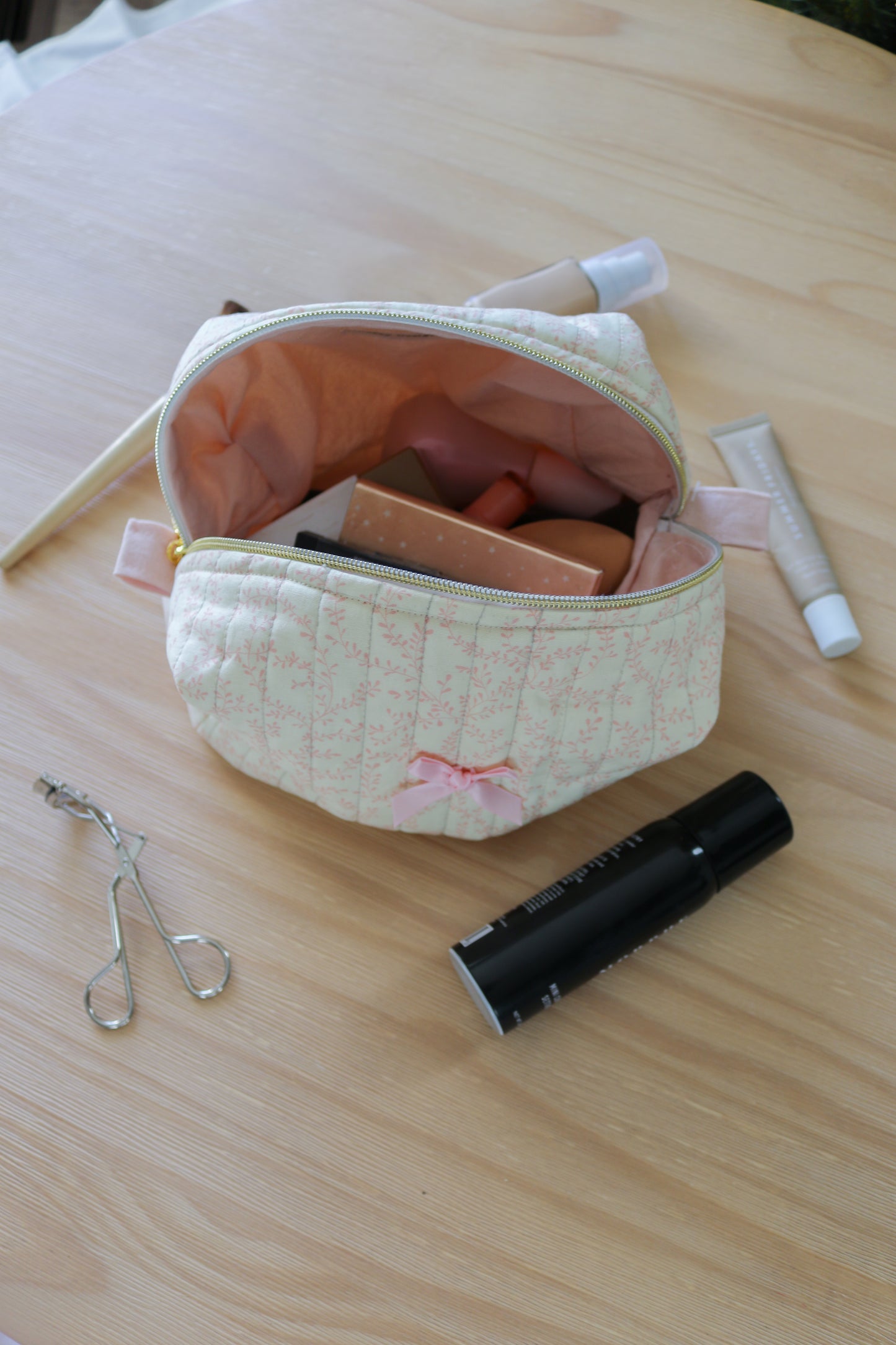 Quilted Makeup Pouch