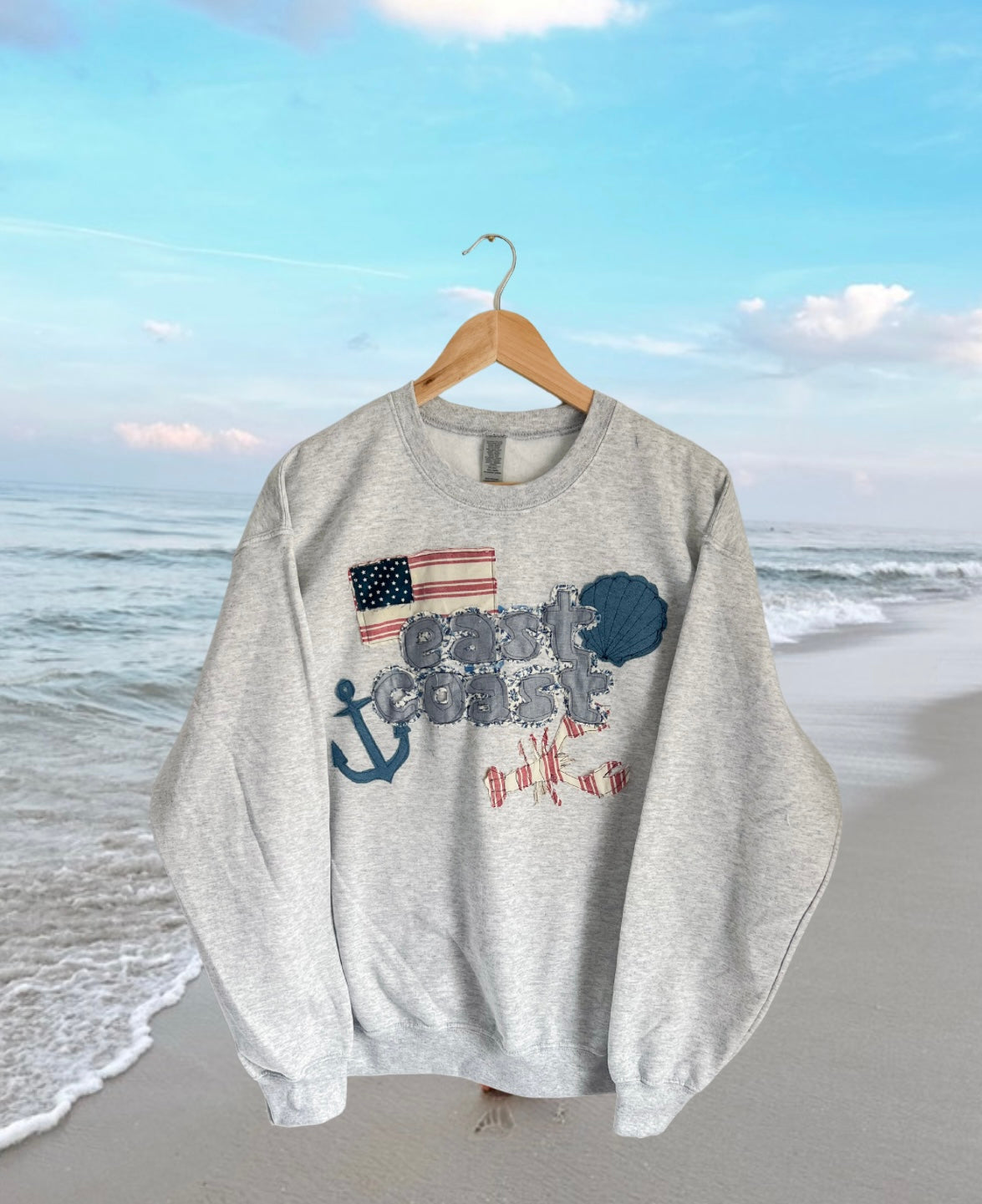 East Coast Patchwork Crewneck
