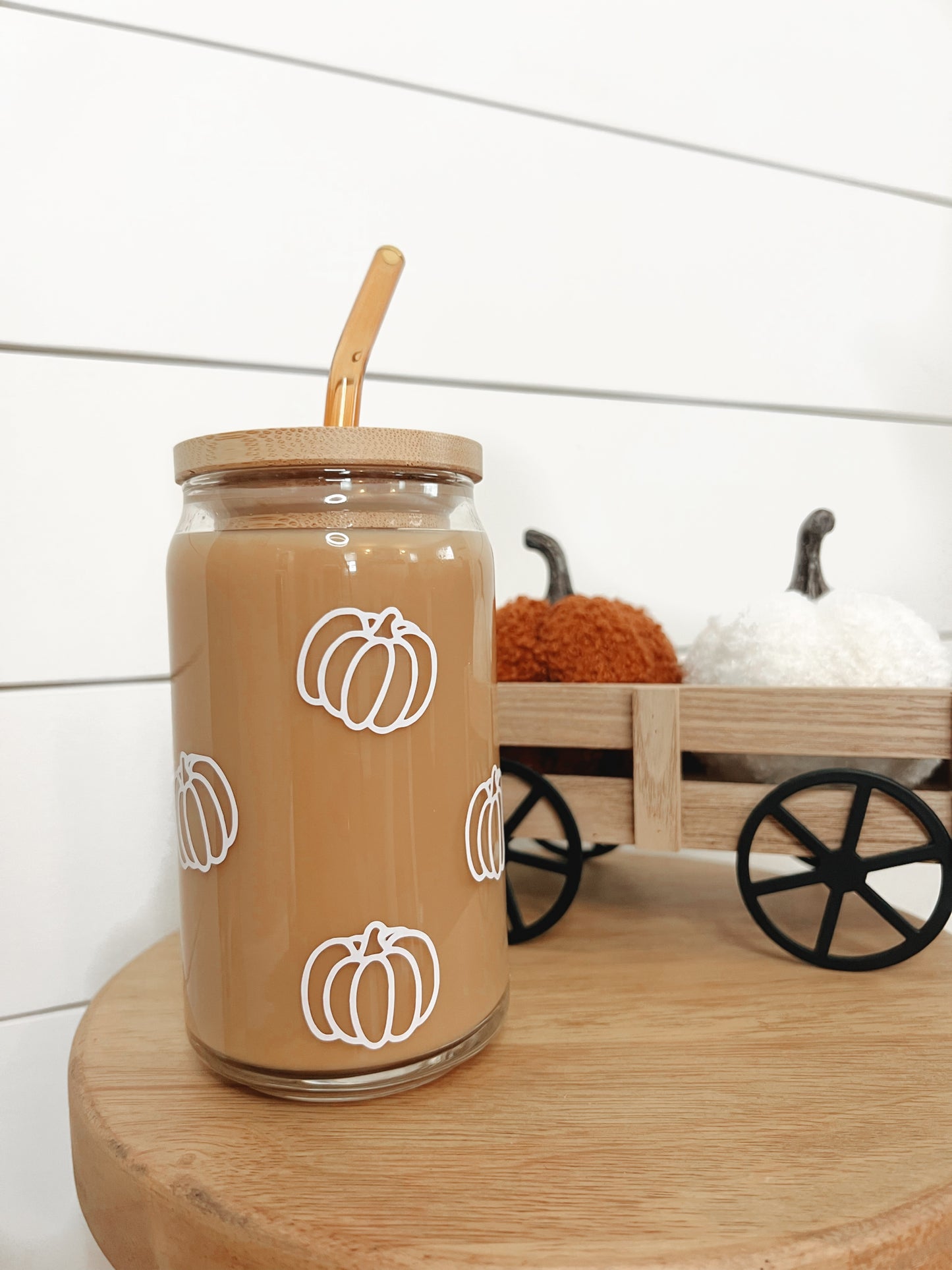 Pumpkin Glass Can