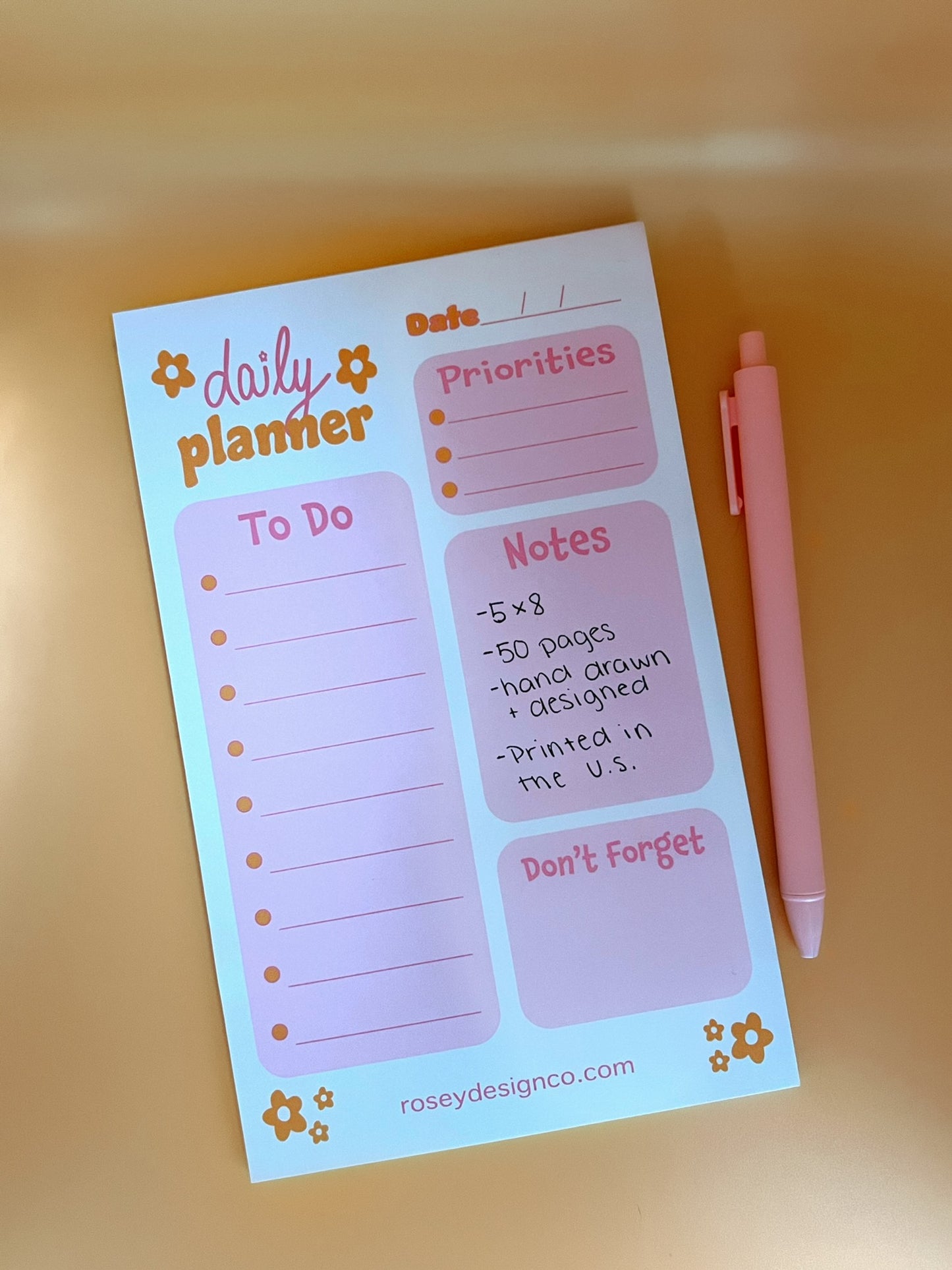 Daily Planner Notepad