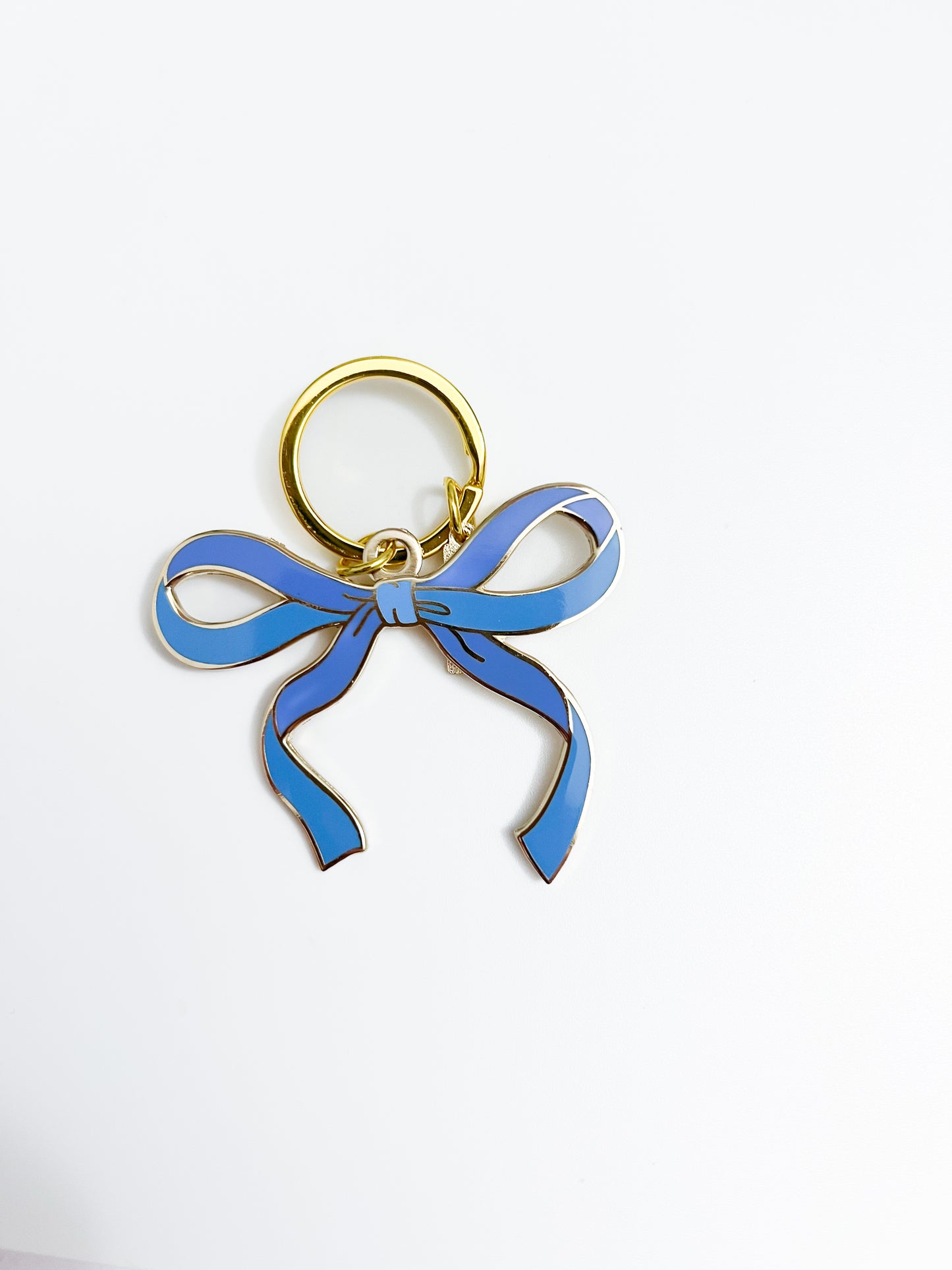 Blue Bow Keychain