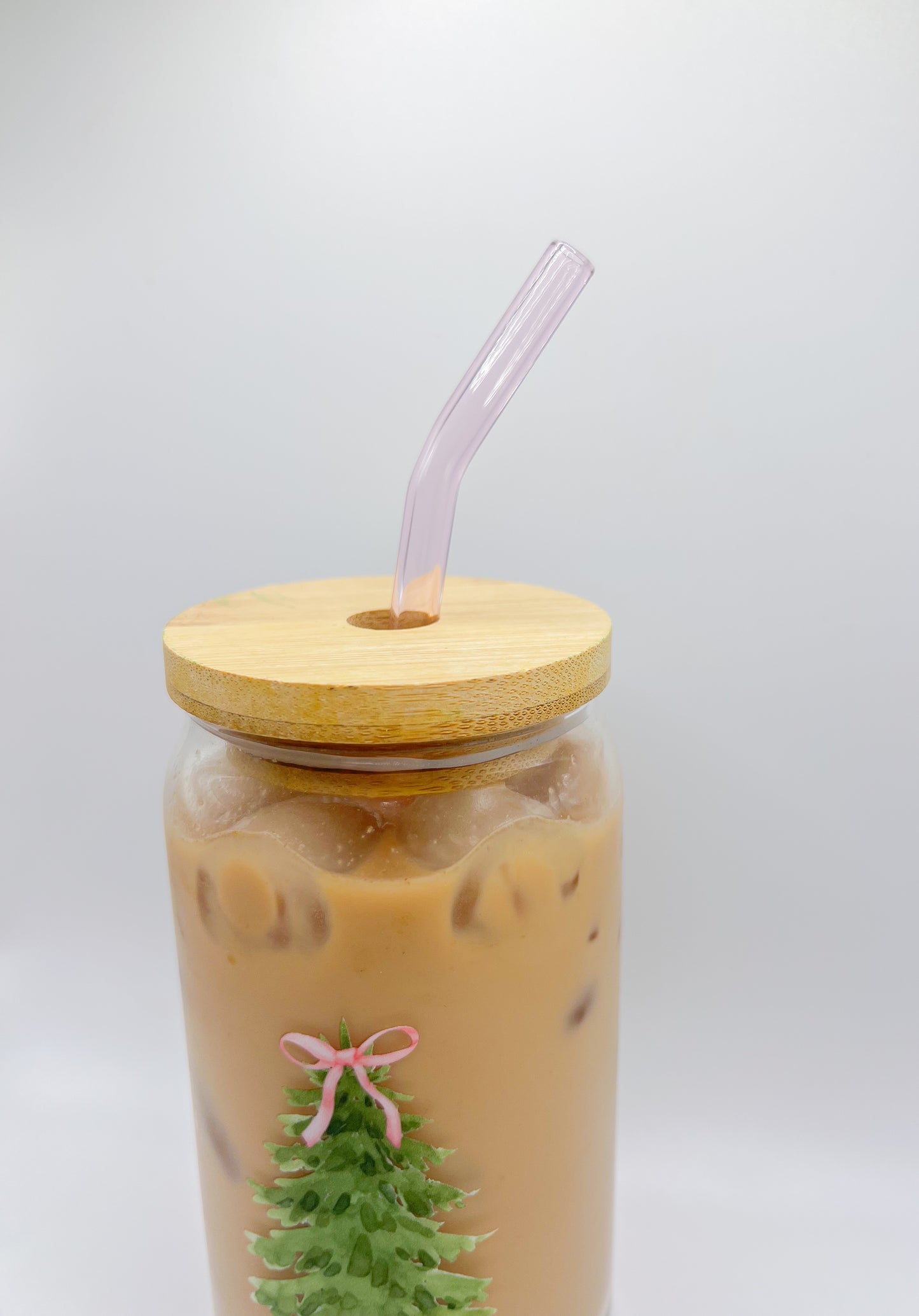 Watercolor Tree Glass Can