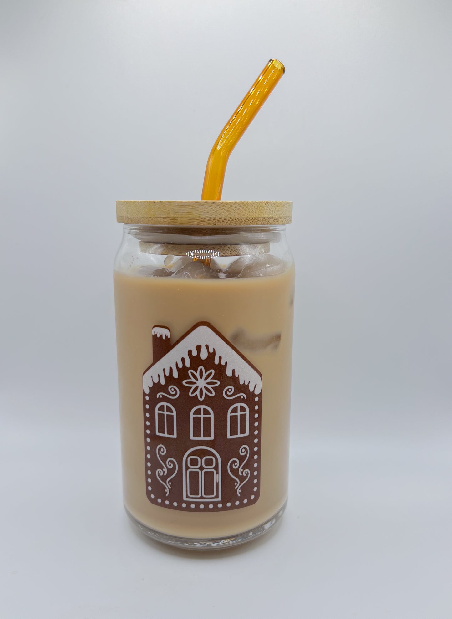 Gingerbread Glass Can