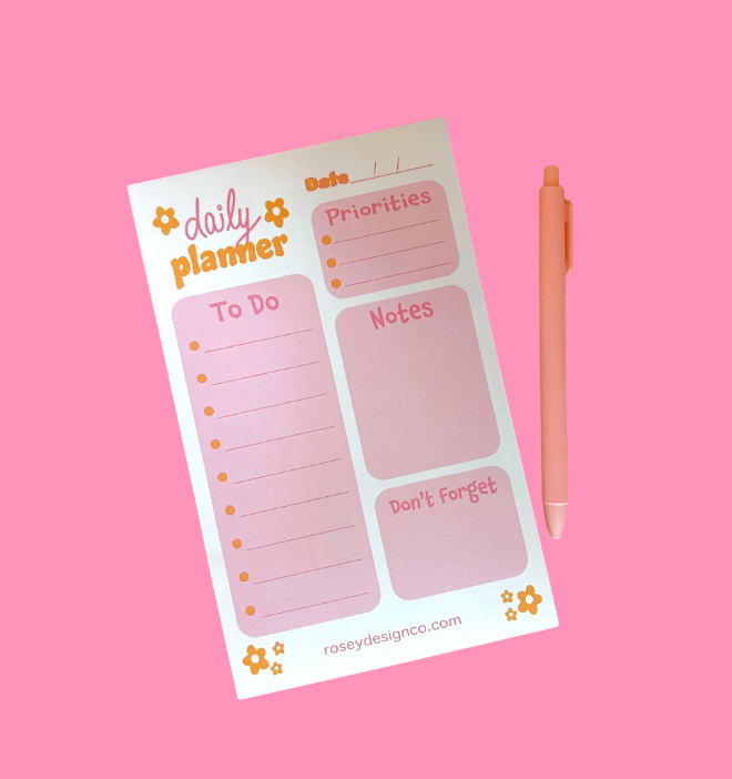 Daily Planner Notepad
