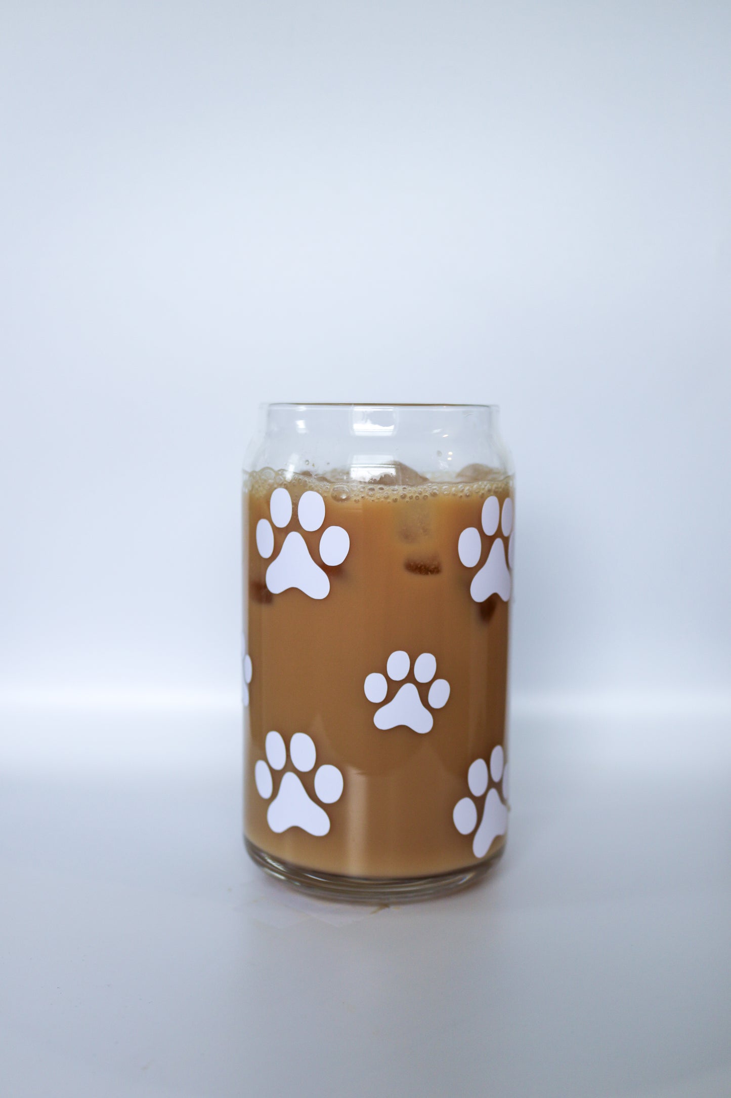 Paw Print Glass Can