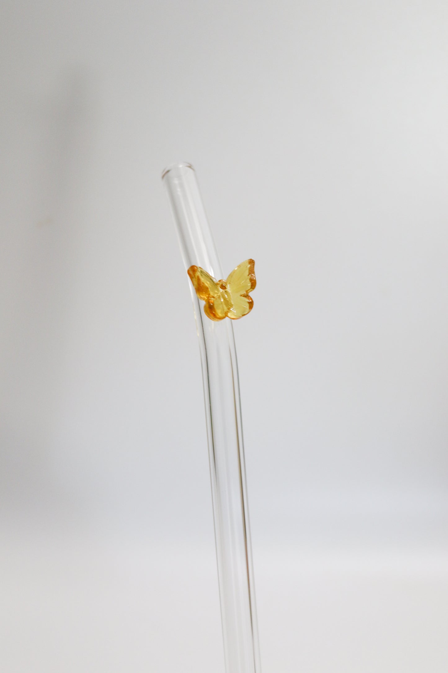 Butterfly Glass Straw