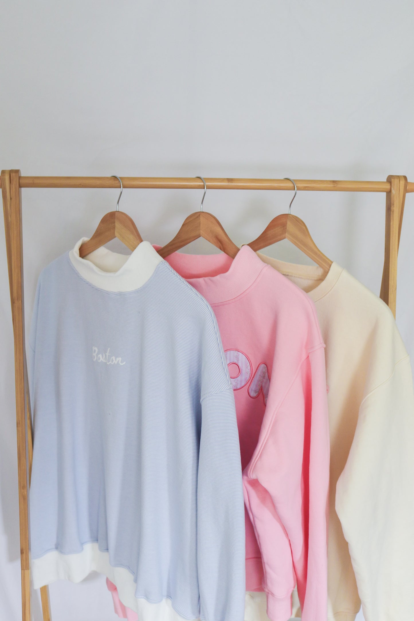 Boston Pinstripe Mock Neck