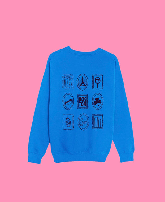 Boston Stamp Crewneck (Navy Ink)