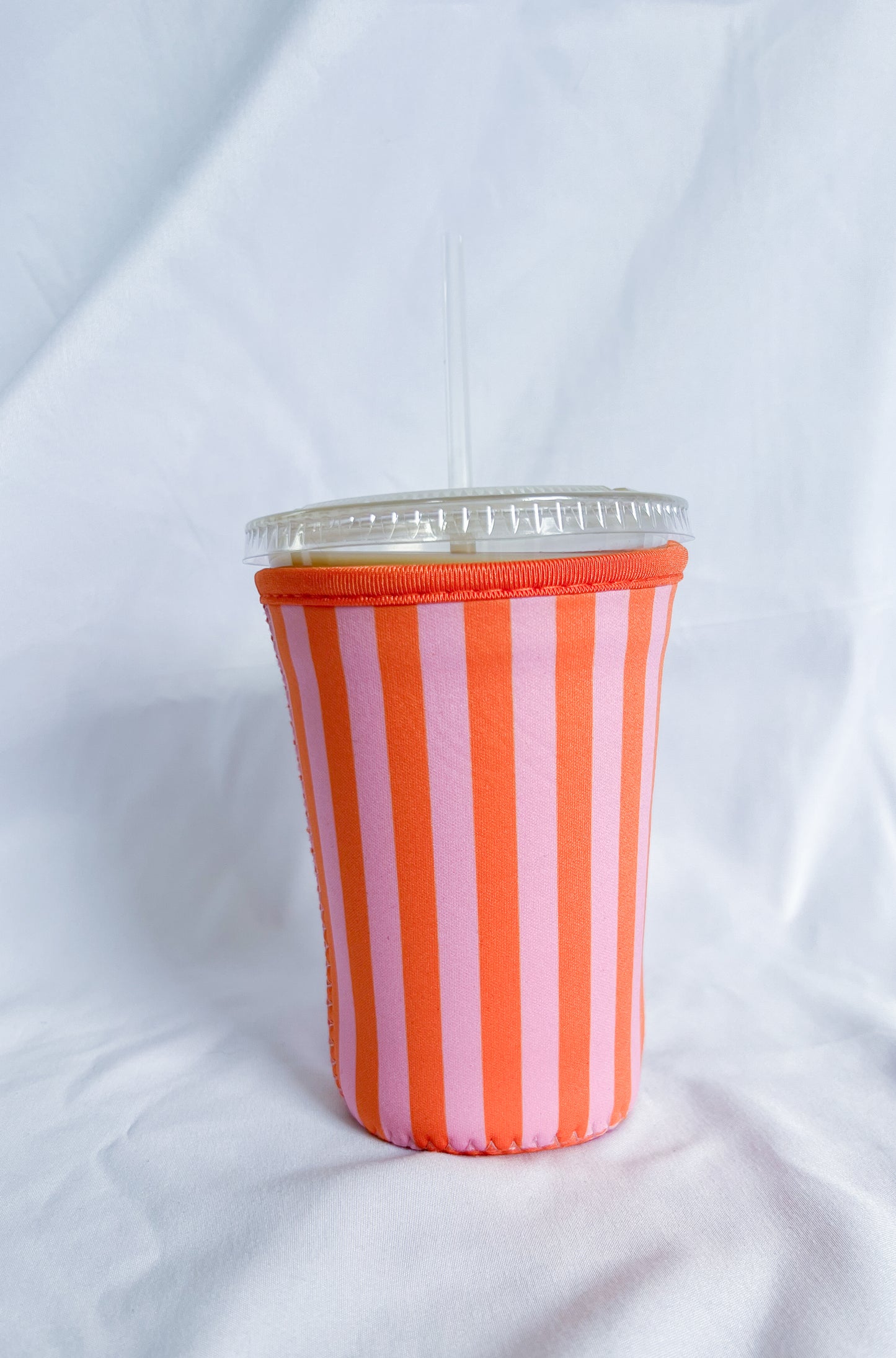 Striped Coffee Koozie (Orange)