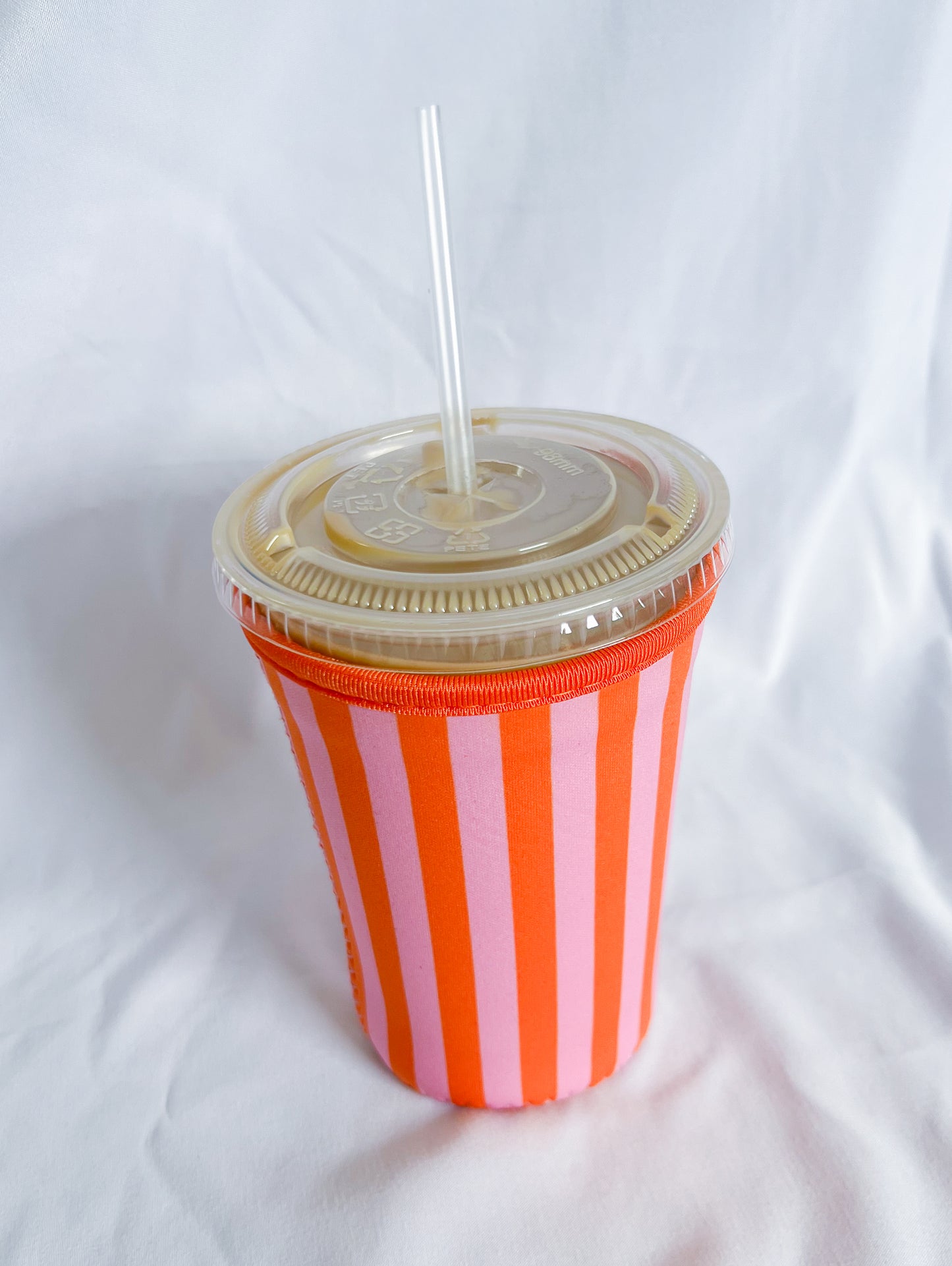 Striped Coffee Koozie (Orange)