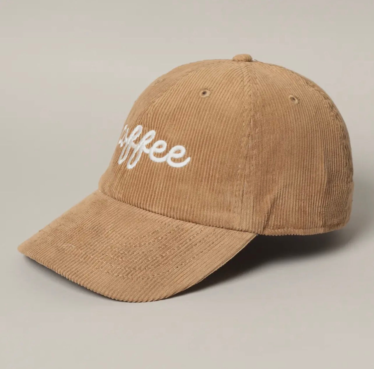 Coffee Corduroy Baseball Cap (Brown)