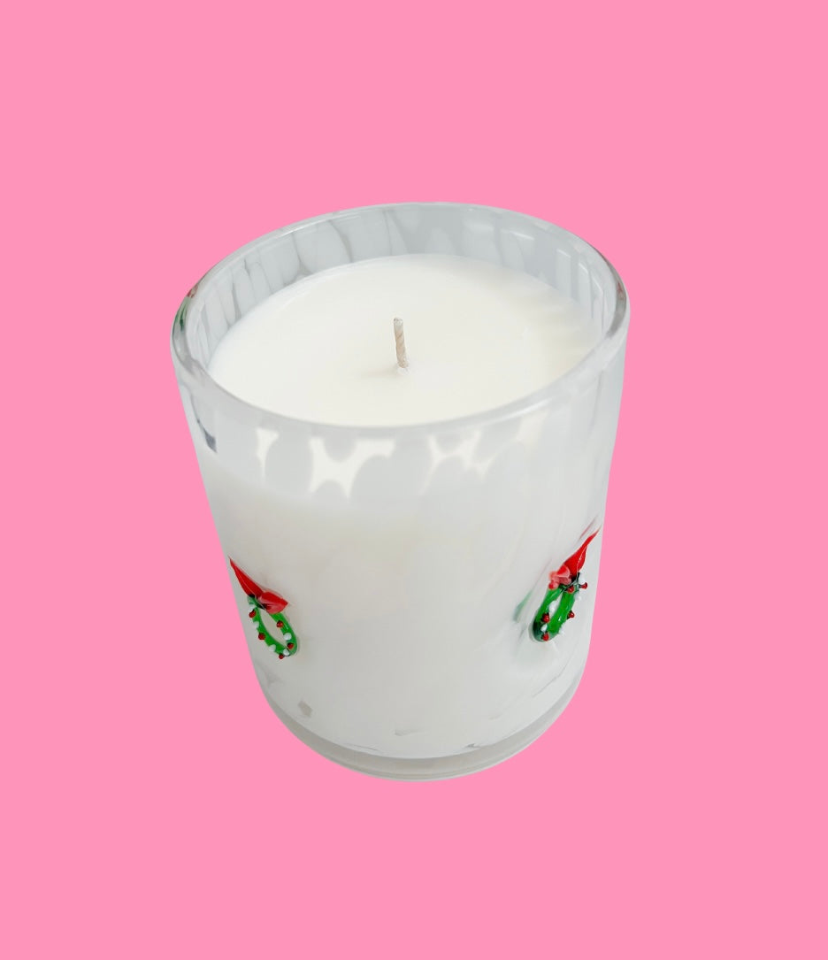 Mistletoe Wreath Candle