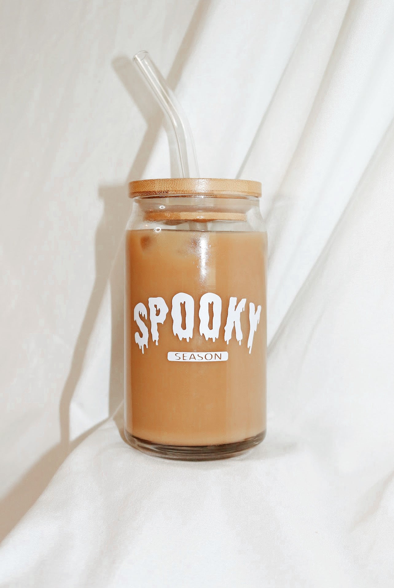 Spooky Season Glass Can