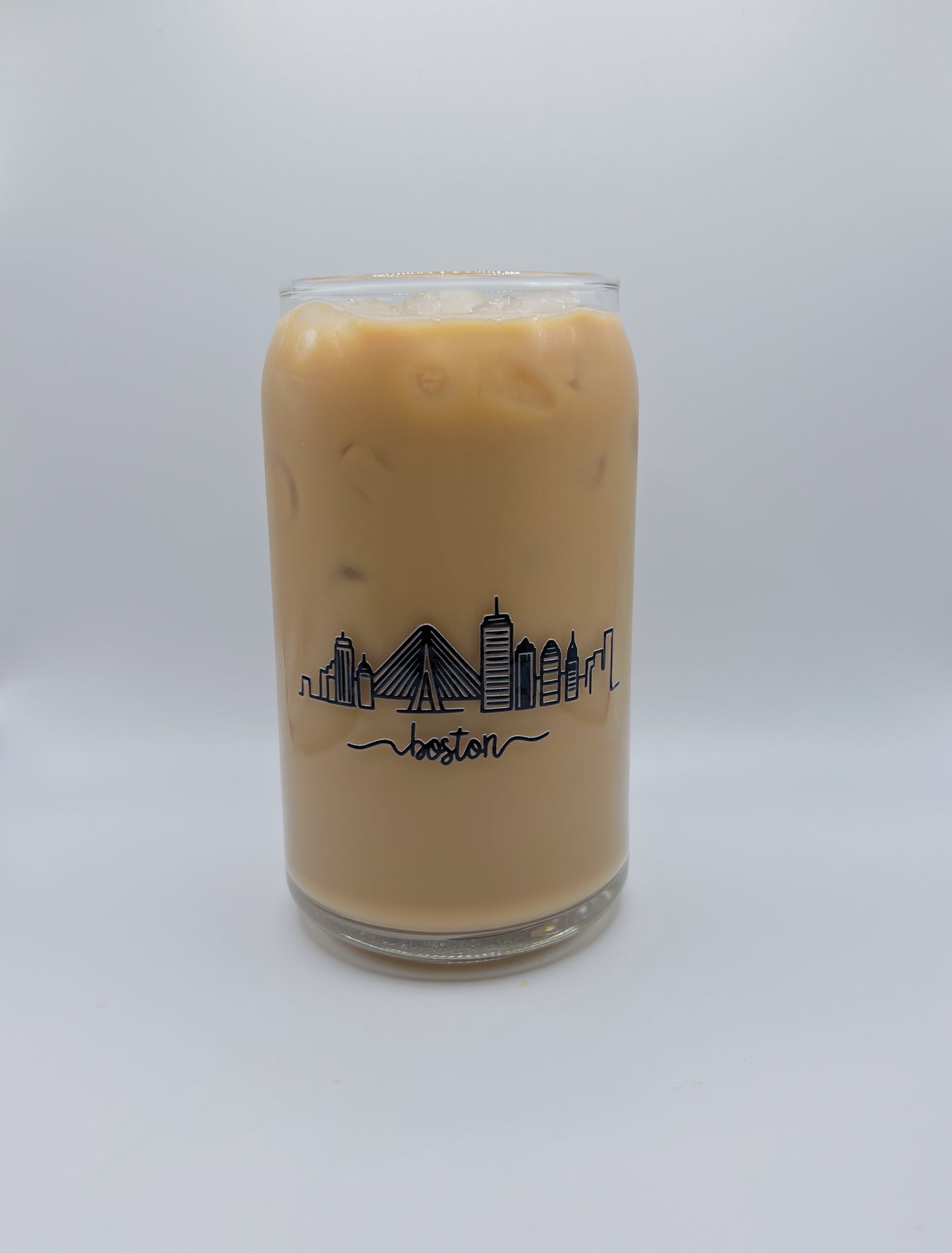 Boston Skyline Glass Can