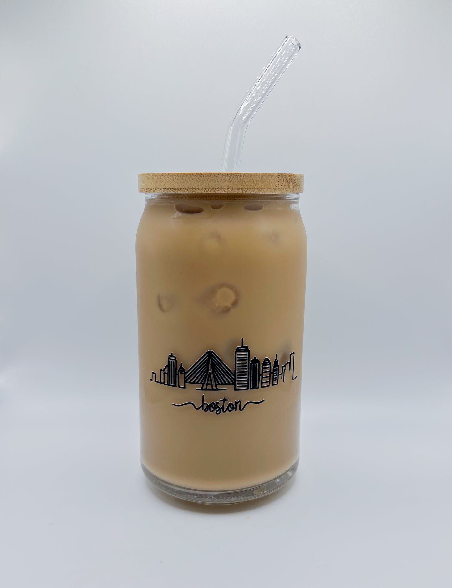 Boston Skyline Glass Can