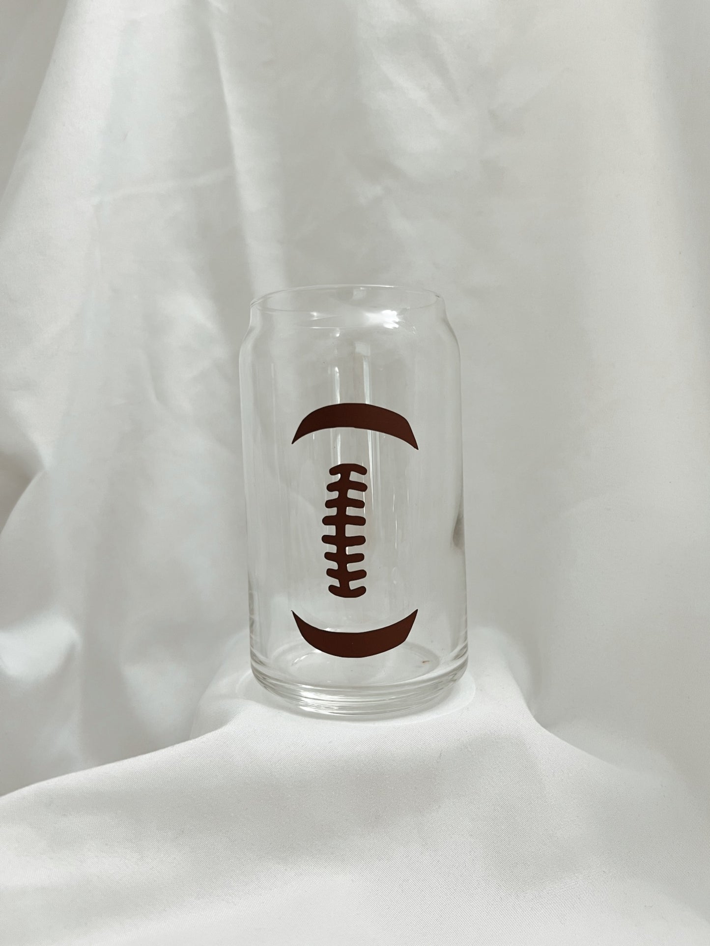 Football Outline Glass Can