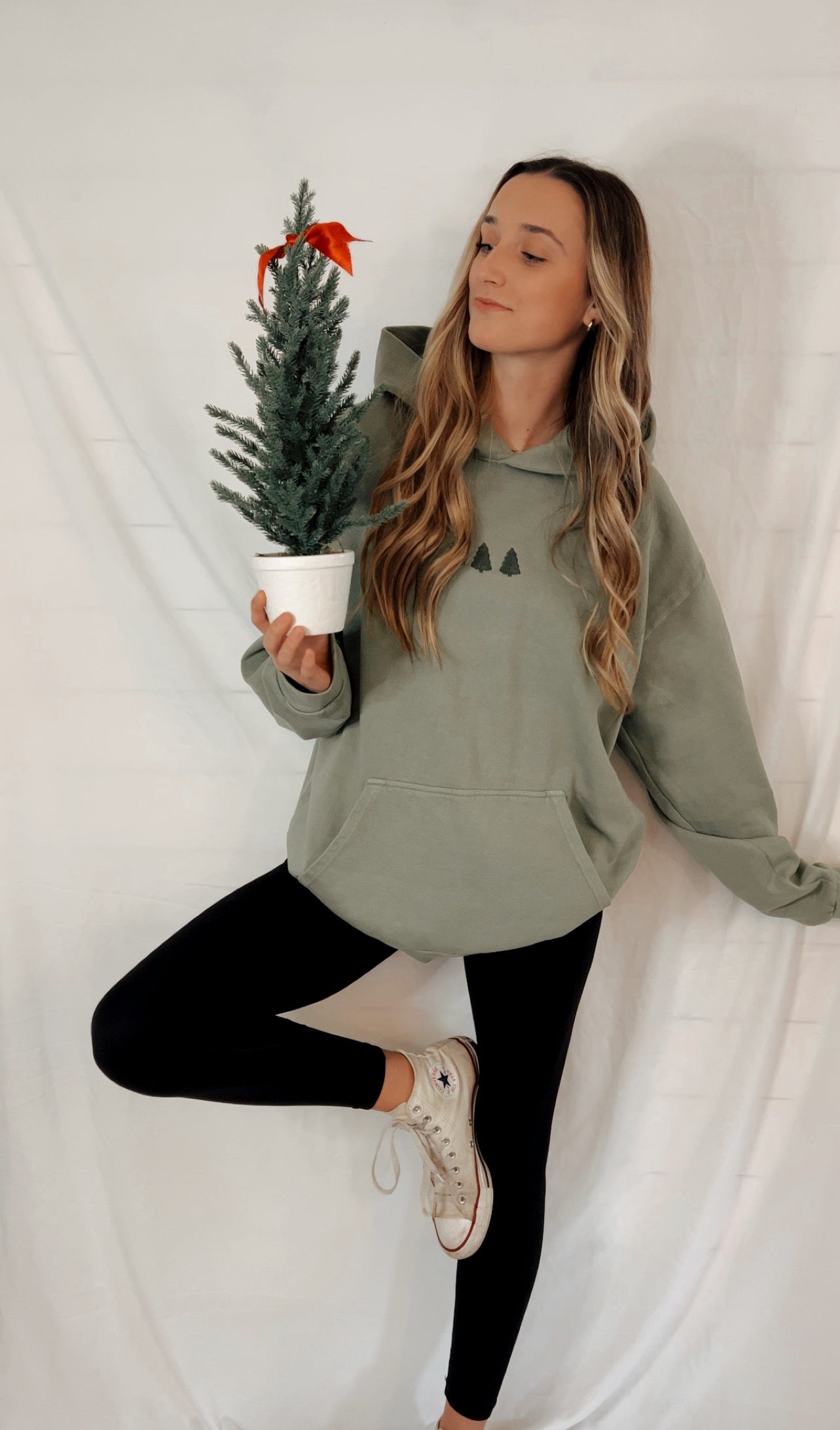 Believe Christmas Embroidery sweatshirt, Christmas tree Embroidered cr – Mr Embroidery  Gifts