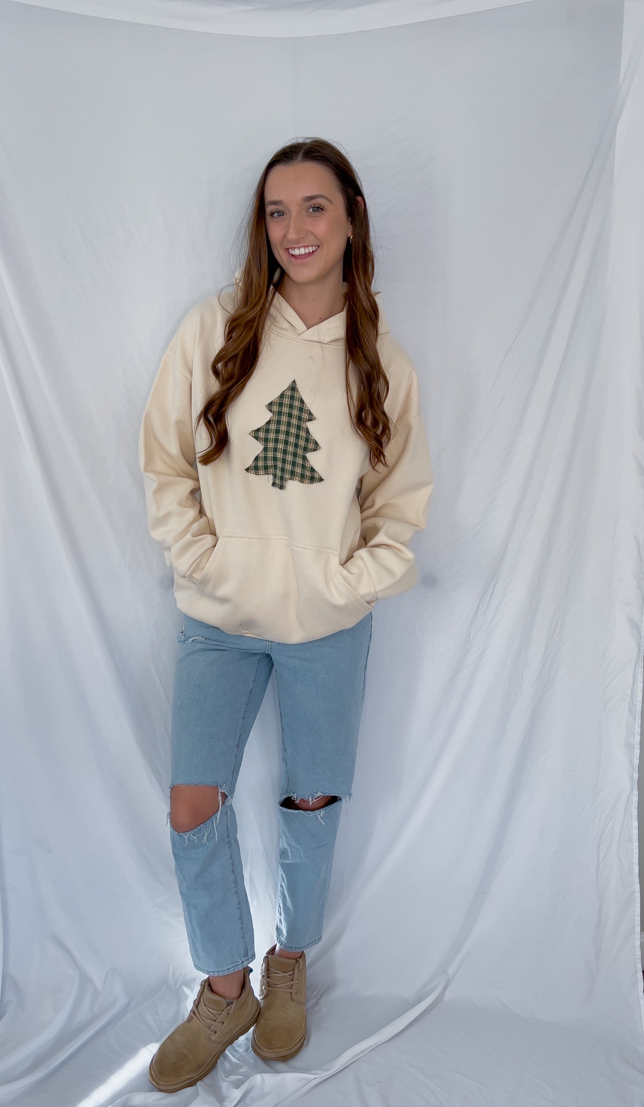 Quilted Christmas Tree hoodie