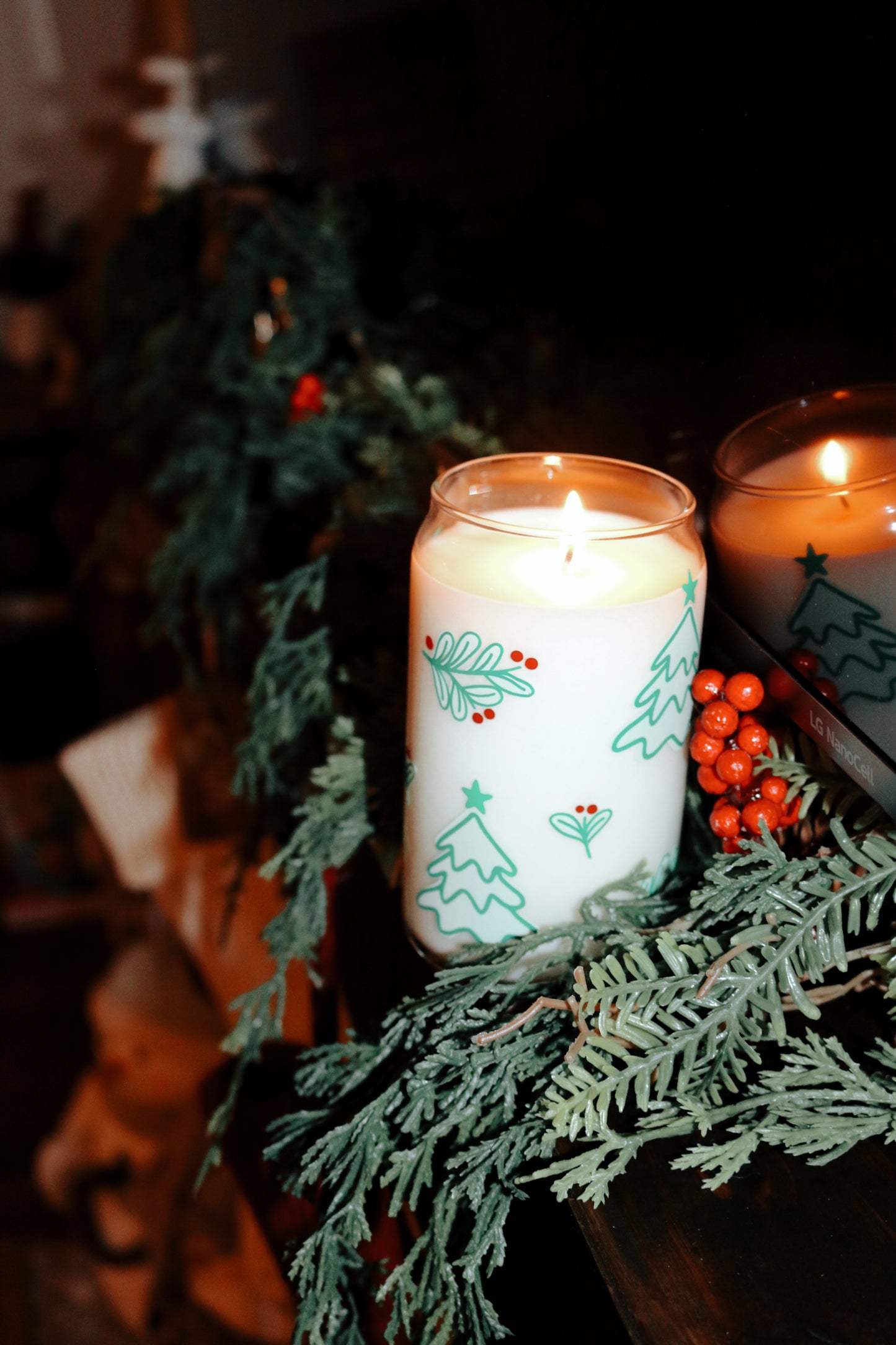 Holly Jolly Christmas Candle