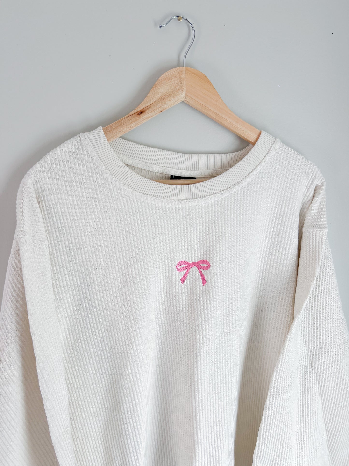 Bow Corded Crewneck