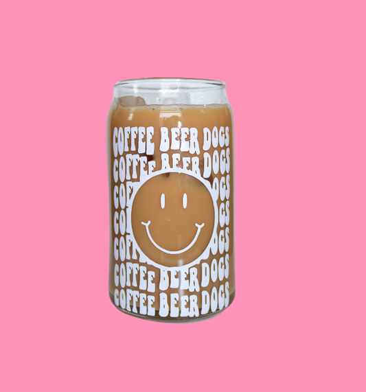Coffee, Beer, Dogs Glass can