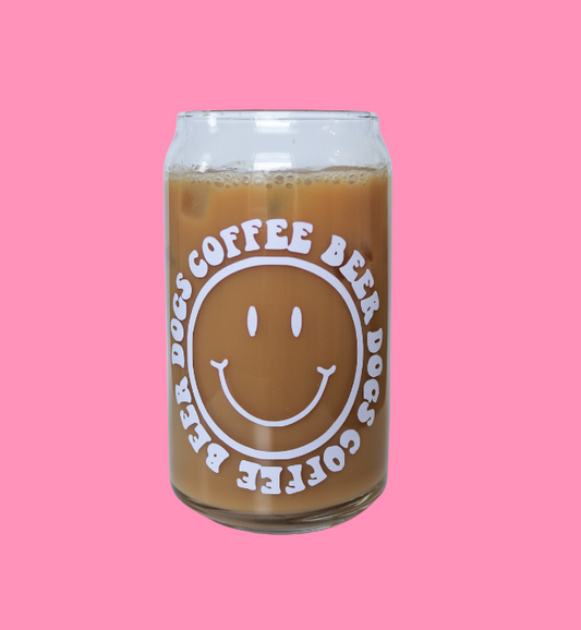 Coffee, Beer, Dogs Glass Can