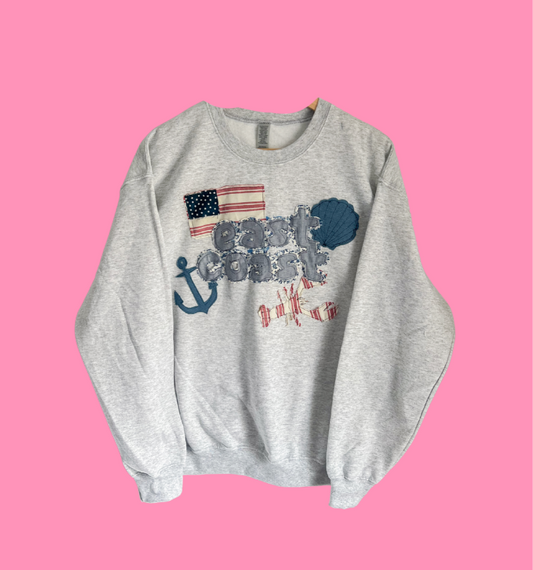 East Coast Patchwork Crewneck