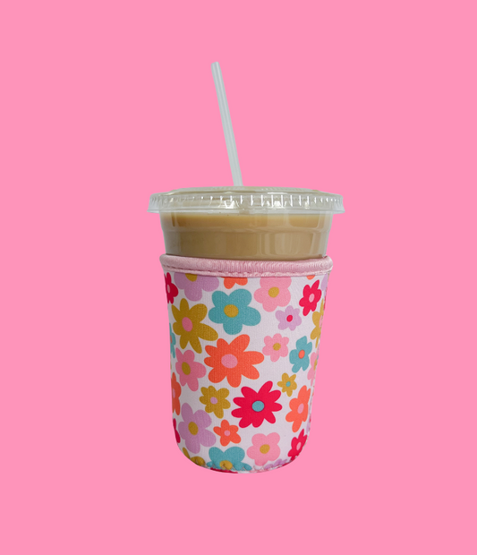 Retro Florals Coffee Koozie