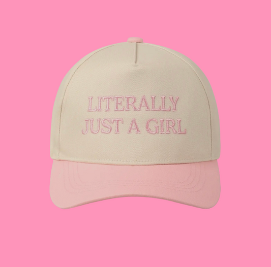 Just a Girl Trucker Hat (Pink)