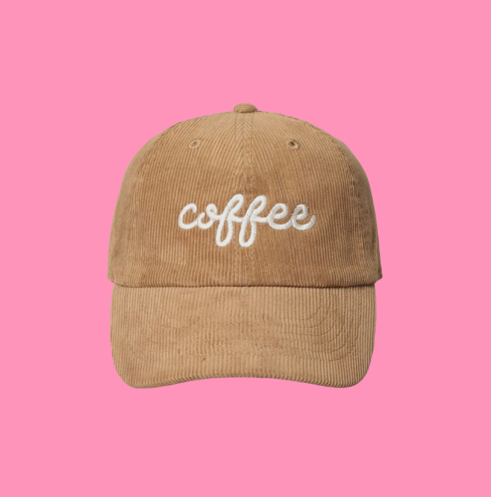 Coffee Corduroy Baseball Cap (Brown)