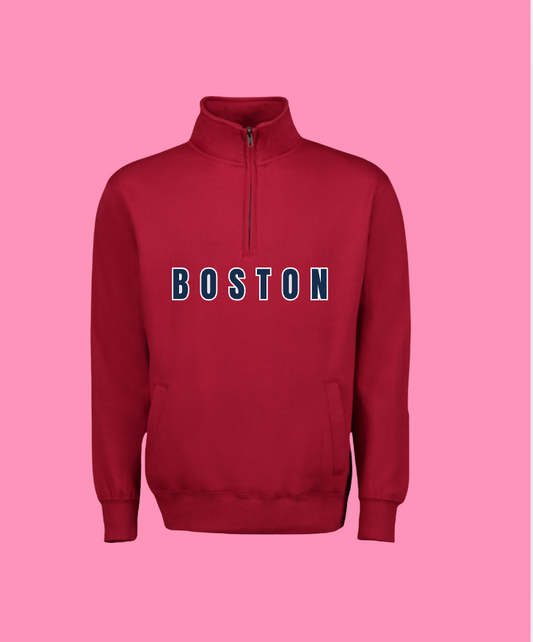 Boston Quarter Zip (Red)