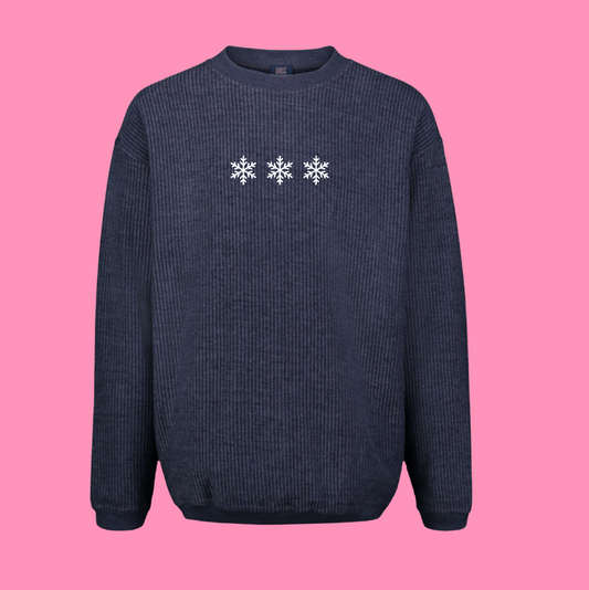 Corded Snowflake Crewneck