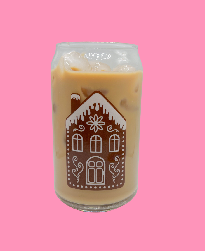 Gingerbread Glass Can