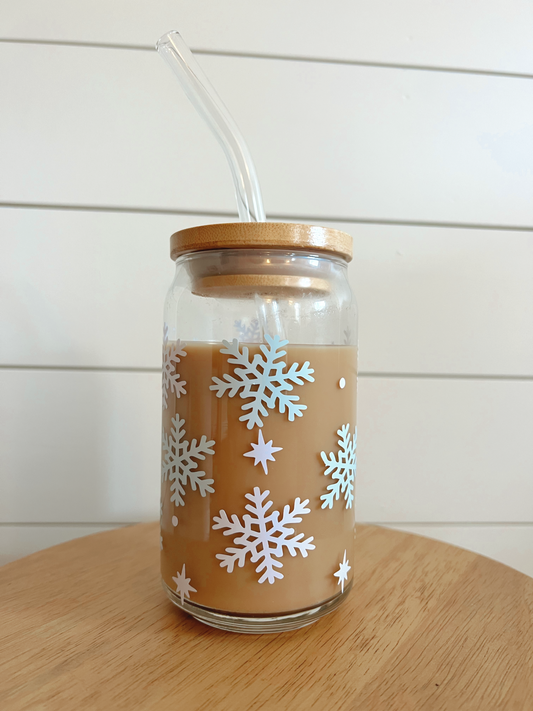 Snowflake Glass Can